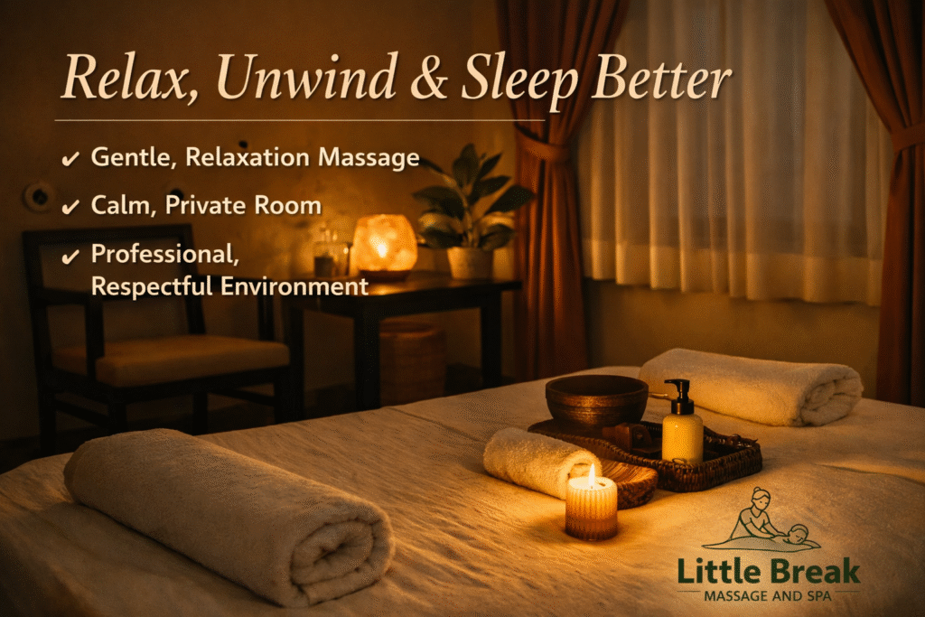 Sleep support massage in St. Louis Park, Minneapolis at Little Break Spa